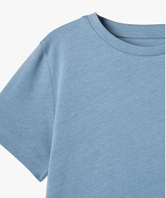 tee-shirt a manches courtes en coton uni garcon bleu tee-shirtsF231801_2