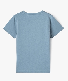 tee-shirt a manches courtes en coton uni garcon bleu tee-shirtsF231801_3