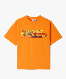 tee-shirt manches courtes avec motif voiture de course garcon - hot wheels orangeF232401_1