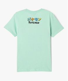 tee-shirt manches courtes imprime devant et dos garcon - pokemon vert tee-shirtsF232501_3