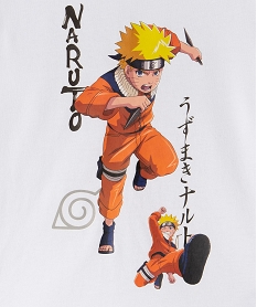 tee-shirt manches longues en coton imprime garcon - naruto blancF234101_2