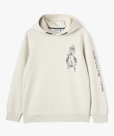 sweat a capuche avec inscription manga garcon - dragon ball super beige sweatsF236101_1