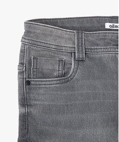 jean coupe slim taille ajustable garcon gris jeansF238301_3