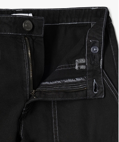 pantalon parachute avec surpiqures garcon noir jeansF239001_2