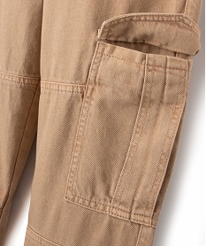 pantalon cargo avec taille ajustable garcon beigeF239701_2