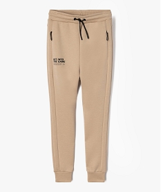 pantalon de jogging coupe slim garcon beige pantalonsF241101_1