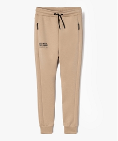 pantalon de jogging coupe slim garcon beige pantalonsF241101_4