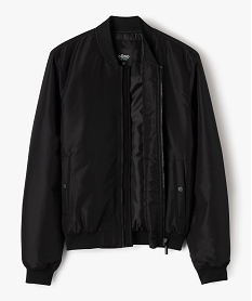 blouson bomber en toile deperlante unie homme noir blousons et vestesF243301_2