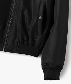 blouson bomber en toile deperlante unie homme noir blousons et vestesF243301_3