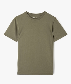 tee-shirt a manches courtes uni garcon vert tee-shirtsF246301_1