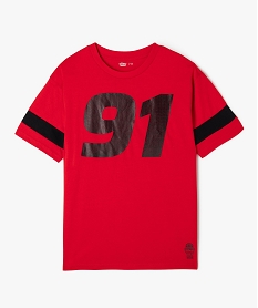 tee-shirt de sport a manches courtes avec inscription garcon rouge tee-shirtsF247001_1