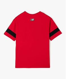 tee-shirt de sport a manches courtes avec inscription garcon rouge tee-shirtsF247001_3