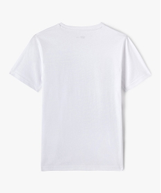 tee-shirt manches courtes en coton imprime garcon blanc tee-shirtsF248501_3