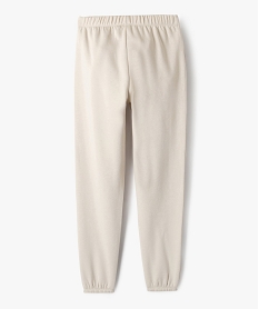 pantalon de jogging molletonne fille beige pantalonsF270101_3