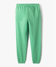 pantalon de jogging molletonne fille vert pantalonsF270201_3