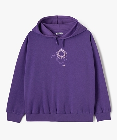 GEMO Sweat à capuche à motif fille Violet