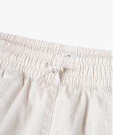 pantalon cargo a coupe straight en toile de coton fille beige pantalonsF273101_2