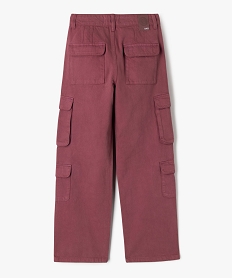 jean cargo wide leg en denim colore fille - camps united rouge pantalonsF273601_2