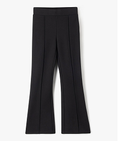 GEMO Pantalon en maille extensible coupe flare fille Noir