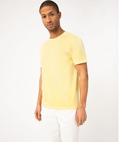 tee-shirt a manches courtes et col rond homme jaune tee-shirtsF280201_1