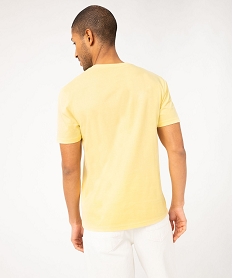 tee-shirt a manches courtes et col rond homme jaune tee-shirtsF280201_3