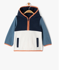 GEMO Sweat à capuche en maille polaire bébé garçon Bleu