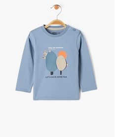 GEMO Tee-shirt manches longues avec motif animé bébé garçon Bleu