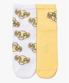 GEMO Chaussettes basses imprimées Le Roi Lion femme - Disney (lot de 2 paires) jaune standard