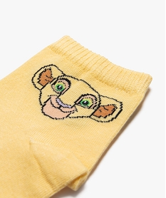 chaussettes basses imprimees le roi lion femme - disney (lot de 2 paires) jaune standard chaussettesF291401_2