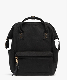 sac a dos petit format a large ouverture en textile femme noir standard sacs a dos et sacs de voyageF292501_1