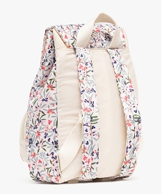 sac a dos matelasse a motifs fleuris fille - lulucastagnette beigeF302101_2