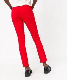 pantalon coupe regular taille normale femme rouge pantalonsF302501_3