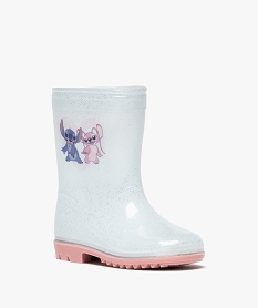 bottes de pluie fille translucides et a paillettes avec semelle contrastante - lilo stitch bleu standardF306001_2