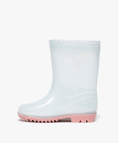 bottes de pluie fille translucides et a paillettes avec semelle contrastante - lilo stitch bleu standardF306001_3