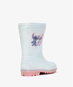 bottes de pluie fille translucides et a paillettes avec semelle contrastante - lilo stitch bleu standardF306001_4