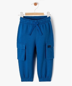 GEMO Pantalon en maille coupe cargo bébé garçon Bleu