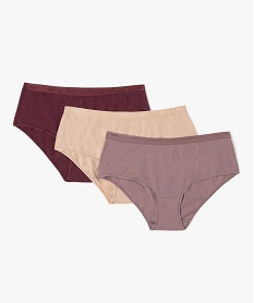 GEMO Boxers en coton stretch femme (lot de 3) - Les Pockets Eco Dim Violet