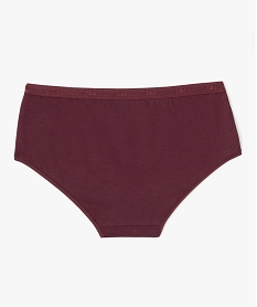 boxers en coton stretch femme (lot de 3) - les pockets eco dim violet shortiesF308601_3