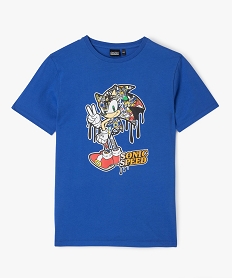 tee-shirt a manches courtes avec motif garcon - sonic the hedgehog bleu tee-shirtsF310801_1