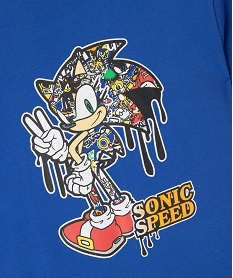 tee-shirt a manches courtes avec motif garcon - sonic the hedgehog bleuF310801_2