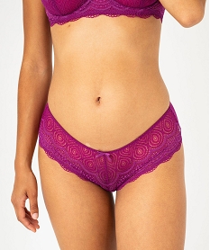 GEMO Shorty en dentelle et tulle femme (lot de 2) Violet