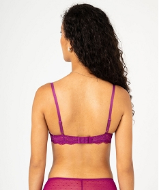 soutien-gorge forme corbeille en dentelle femme violet soutien gorge avec armaturesF319301_2