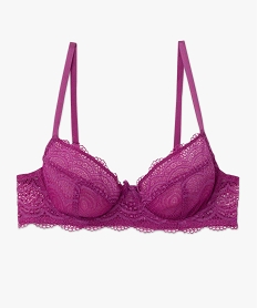 soutien-gorge a armatures forme corbeille en dentelle violet soutien gorge avec armaturesF319301_4