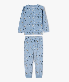 pyjama en velours avec motifs de l’espace garcon bleuF322601_1