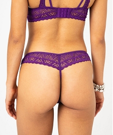 string en dentelle geometrique femme violet strings tangasF323301_2