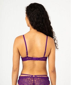 soutien-gorge corbeille en dentelle avec liens femme violet soutien gorge avec armaturesF323701_2