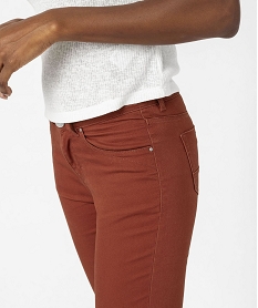 pantalon coupe slim taille normale femme brunF328601_2