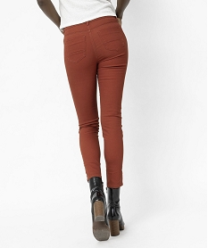 pantalon coupe slim taille normale femme brunF328601_3