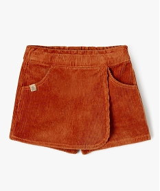 GEMO Jupe short en velours côtelé bébé fille - LuluCastagnette Orange