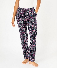 GEMO Pantalon de pyjama fluide femme Rose